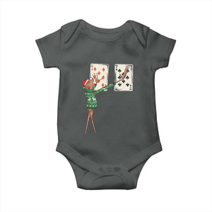 67 Marcus The Worm Poker Game Christmas Baby Onesie Funny Six Seven Meme Playing Cards Holiday Vibe TS14 Dark Heather Print Your Wear