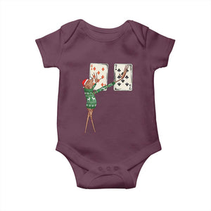67 Marcus The Worm Poker Game Christmas Baby Onesie Funny Six Seven Meme Playing Cards Holiday Vibe TS14 Maroon Print Your Wear
