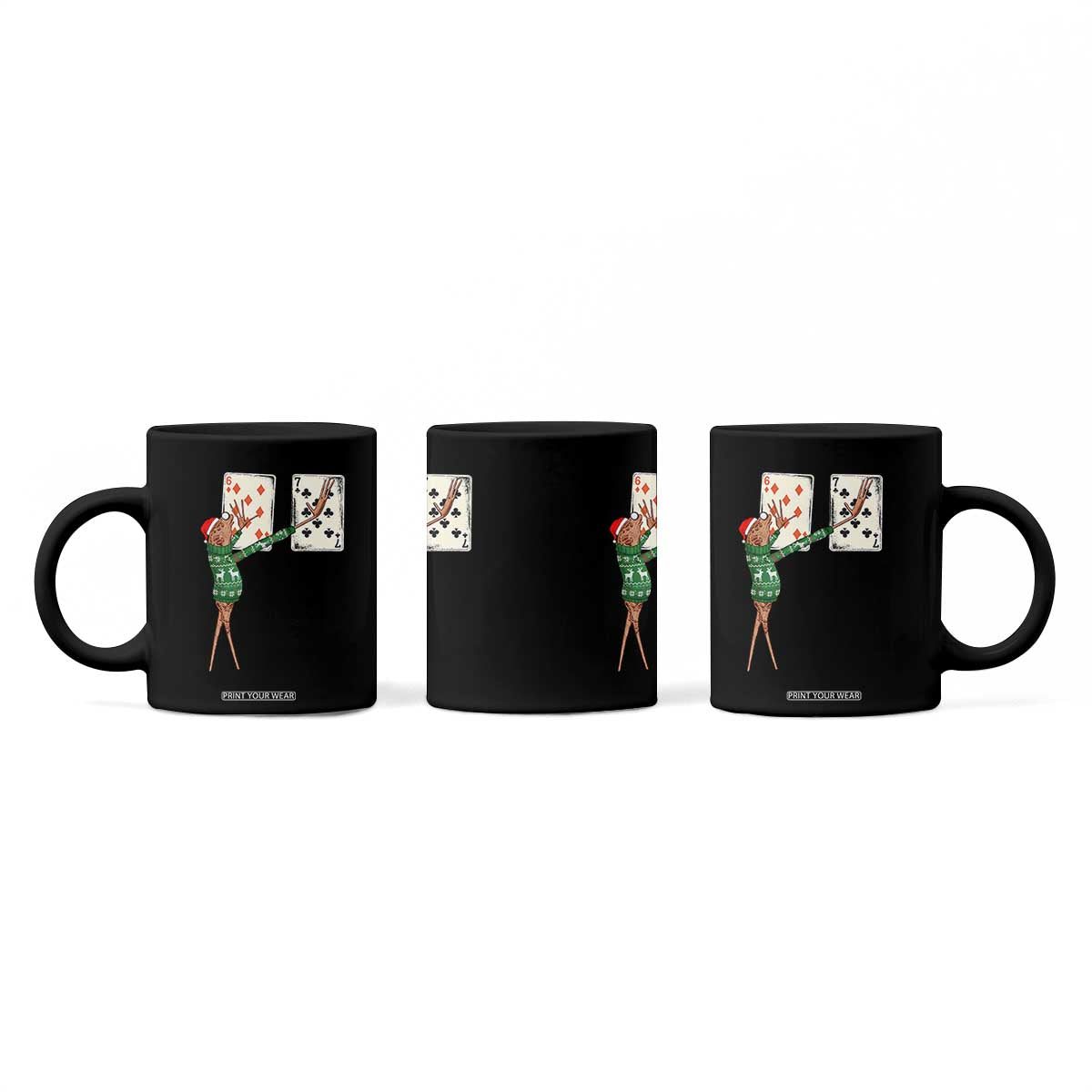 67 Marcus The Worm Poker Game Christmas Coffee Mug Funny Six Seven Meme Playing Cards Holiday Vibe TS14 Print Your Wear