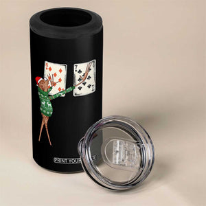67 Marcus The Worm Poker Game Christmas 4 in 1 Can Cooler Tumbler Funny Six Seven Meme Playing Cards Holiday Vibe TS14 Print Your Wear