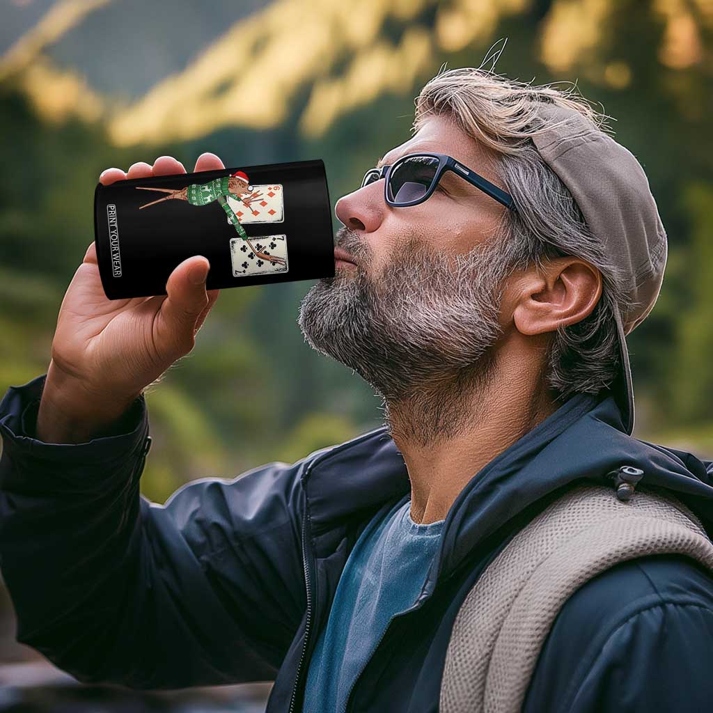 67 Marcus The Worm Poker Game Christmas 4 in 1 Can Cooler Tumbler Funny Six Seven Meme Playing Cards Holiday Vibe TS14 Print Your Wear