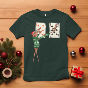 67 Marcus The Worm Poker Game Christmas T Shirt Funny Six Seven Meme Playing Cards Holiday Vibe TS14 Dark Forest Green Print Your Wear