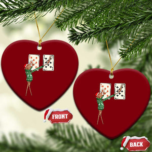 67 Marcus The Worm Poker Game Christmas Ceramic Ornament Funny Six Seven Meme Playing Cards Holiday Vibe TS14 Print Your Wear