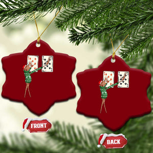 67 Marcus The Worm Poker Game Christmas Ceramic Ornament Funny Six Seven Meme Playing Cards Holiday Vibe TS14 Print Your Wear