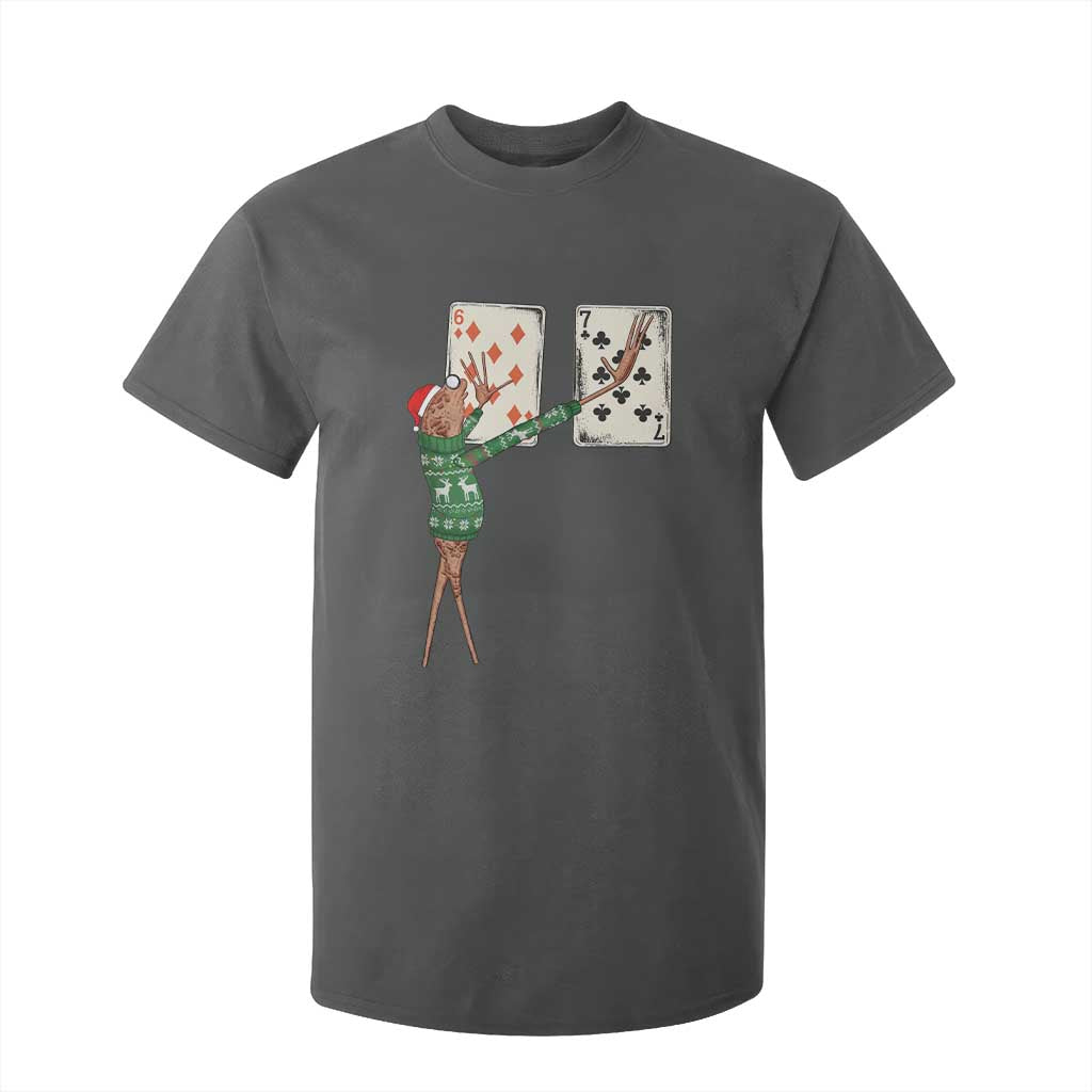 67 Marcus The Worm Poker Game Christmas T Shirt For Kid Funny Six Seven Meme Playing Cards Holiday Vibe TS14 Dark Heather Print Your Wear