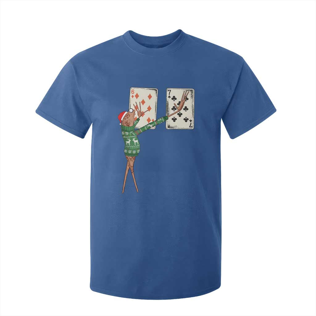 67 Marcus The Worm Poker Game Christmas T Shirt For Kid Funny Six Seven Meme Playing Cards Holiday Vibe TS14 Royal Blue Print Your Wear