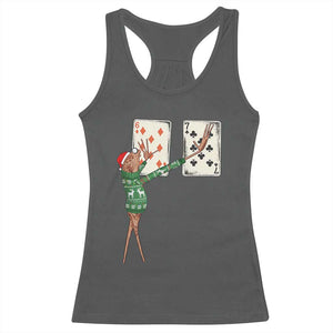 67 Marcus The Worm Poker Game Christmas Racerback Tank Top Funny Six Seven Meme Playing Cards Holiday Vibe TS14 Dark Heather Print Your Wear
