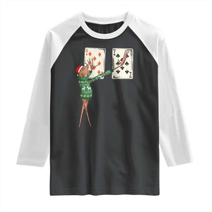 67 Marcus The Worm Poker Game Christmas Raglan Shirt Funny Six Seven Meme Playing Cards Holiday Vibe TS14 Black White Print Your Wear