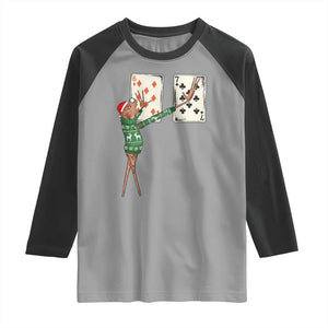 67 Marcus The Worm Poker Game Christmas Raglan Shirt Funny Six Seven Meme Playing Cards Holiday Vibe TS14 Sport Gray Black Print Your Wear