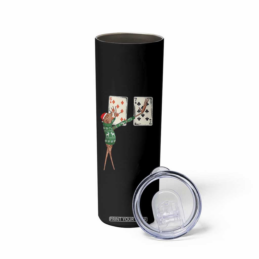 67 Marcus The Worm Poker Game Christmas Skinny Tumbler Funny Six Seven Meme Playing Cards Holiday Vibe TS14 Print Your Wear