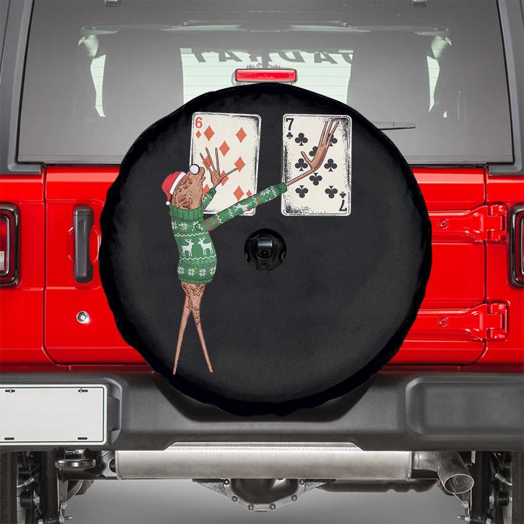 67 Marcus The Worm Poker Game Christmas Spare Tire Cover Funny Six Seven Meme Playing Cards Holiday Vibe TS14 Black Print Your Wear