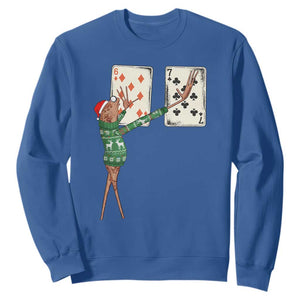 67 Marcus The Worm Poker Game Christmas Sweatshirt Funny Six Seven Meme Playing Cards Holiday Vibe TS14 Royal Blue Print Your Wear