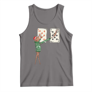 67 Marcus The Worm Poker Game Christmas Tank Top Funny Six Seven Meme Playing Cards Holiday Vibe TS14 Deep Heather Print Your Wear