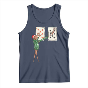 67 Marcus The Worm Poker Game Christmas Tank Top Funny Six Seven Meme Playing Cards Holiday Vibe TS14 Navy Print Your Wear