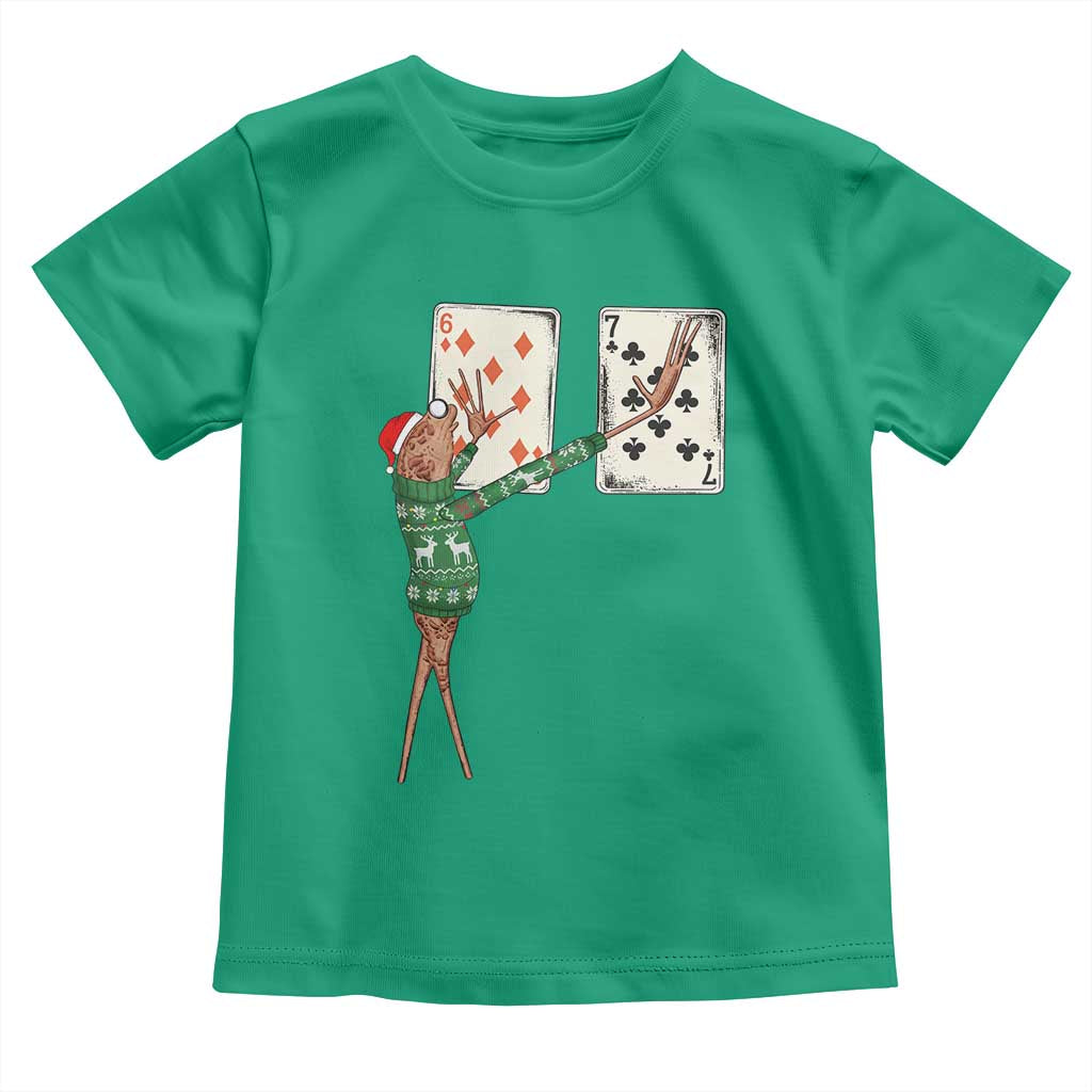 67 Marcus The Worm Poker Game Christmas Toddler T Shirt Funny Six Seven Meme Playing Cards Holiday Vibe TS14 Irish Green Print Your Wear