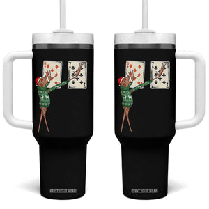 67 Marcus The Worm Poker Game Christmas Tumbler With Handle Funny Six Seven Meme Playing Cards Holiday Vibe TS14 One Size: 40 oz Black Print Your Wear