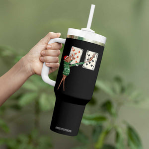 67 Marcus The Worm Poker Game Christmas Tumbler With Handle Funny Six Seven Meme Playing Cards Holiday Vibe TS14 Print Your Wear