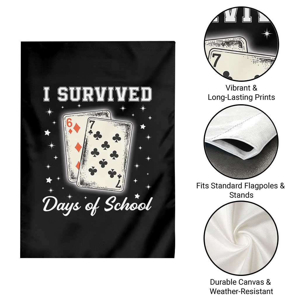 I Survived 67 Days Of School Garden Flag Playing Cards Meme TS14 Print Your Wear