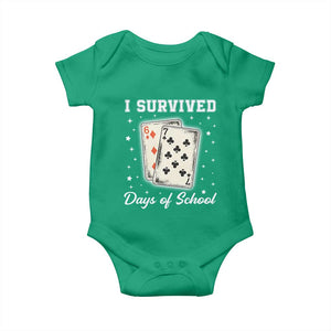 I Survived 67 Days Of School Baby Onesie Playing Cards Meme TS14 Irish Green Print Your Wear