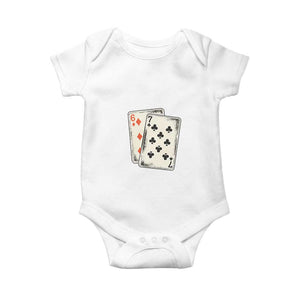 I Survived 67 Days Of School Baby Onesie Playing Cards Meme TS14 White Print Your Wear