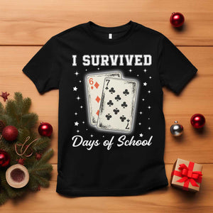 I Survived 67 Days Of School T Shirt Playing Cards Meme TS14 Black Print Your Wear