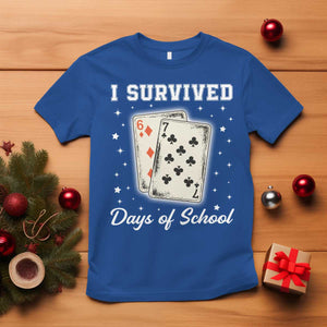 I Survived 67 Days Of School T Shirt Playing Cards Meme TS14 Royal Blue Print Your Wear