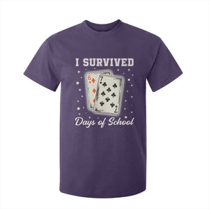 I Survived 67 Days Of School T Shirt For Kid Playing Cards Meme TS14 Purple Print Your Wear
