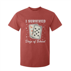 I Survived 67 Days Of School T Shirt For Kid Playing Cards Meme TS14 Red Print Your Wear