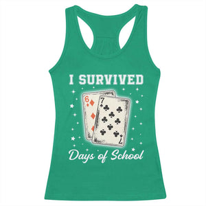 I Survived 67 Days Of School Racerback Tank Top Playing Cards Meme - Print Your Wear