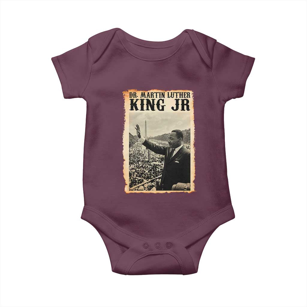 Martin Luther King Jr MLK Day Baby Onesie TS14 Maroon Print Your Wear