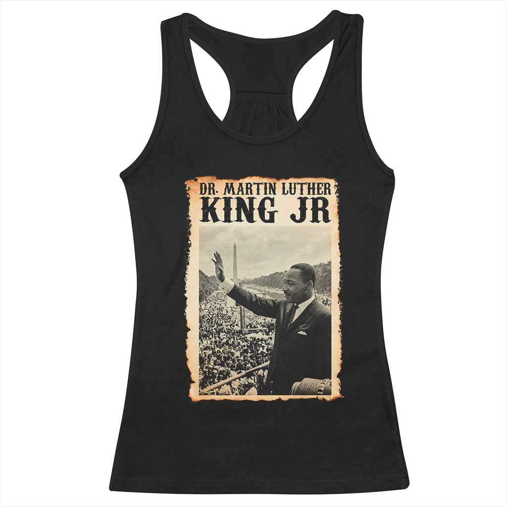 Martin Luther King Jr MLK Day Racerback Tank Top TS14 Black Print Your Wear