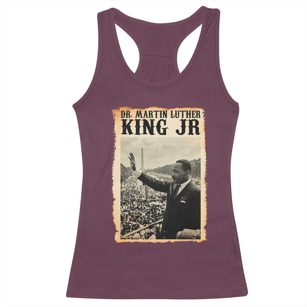 Martin Luther King Jr MLK Day Racerback Tank Top TS14 Maroon Print Your Wear
