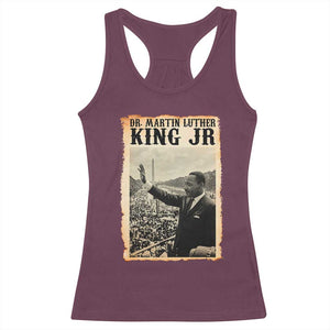 Martin Luther King Jr MLK Day Racerback Tank Top TS14 Maroon Print Your Wear
