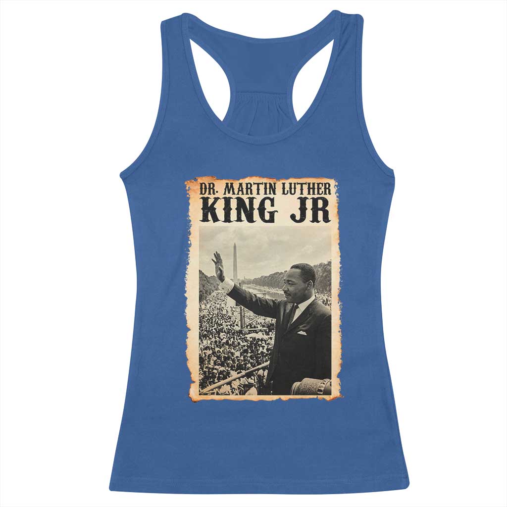 Martin Luther King Jr MLK Day Racerback Tank Top TS14 Royal Blue Print Your Wear