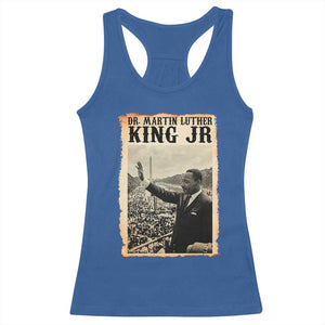 Martin Luther King Jr MLK Day Racerback Tank Top TS14 Royal Blue Print Your Wear