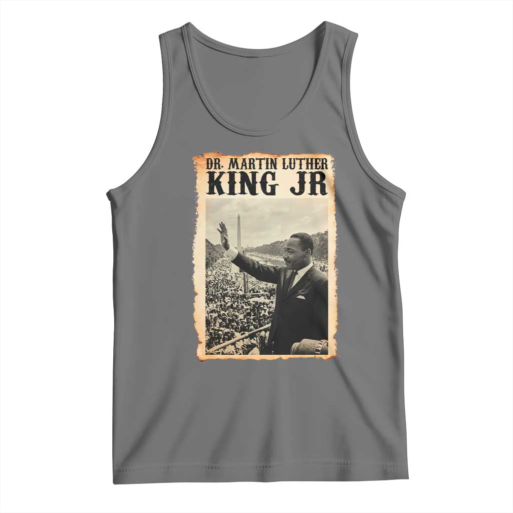 Martin Luther King Jr MLK Day Tank Top TS14 Black Heather Print Your Wear
