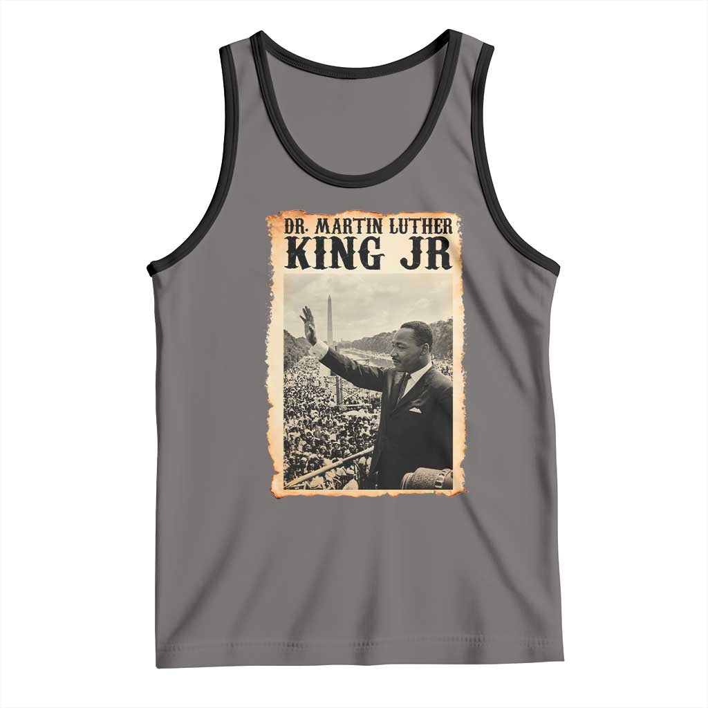 Martin Luther King Jr MLK Day Tank Top TS14 Deep Heather Black Print Your Wear