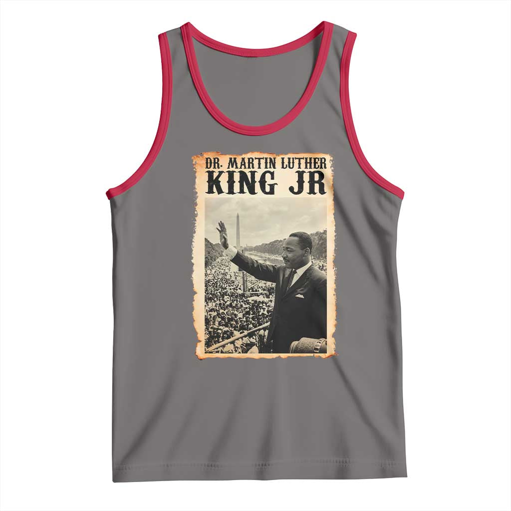 Martin Luther King Jr MLK Day Tank Top TS14 Deep Heather Red Print Your Wear