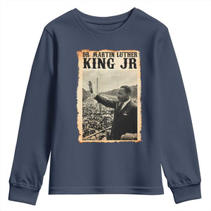Martin Luther King Jr MLK Day Youth Sweatshirt TS14 Navy Print Your Wear