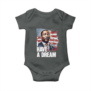 Martin Luther King Jr Baby Onesie I Have A Dream TS14 Dark Heather Print Your Wear