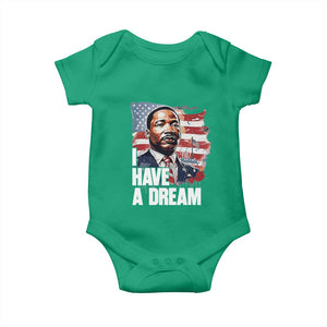 Martin Luther King Jr Baby Onesie I Have A Dream TS14 Irish Green Print Your Wear