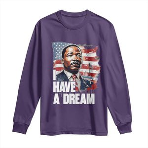 Martin Luther King Jr Long Sleeve Shirt I Have A Dream TS14 Purple Print Your Wear
