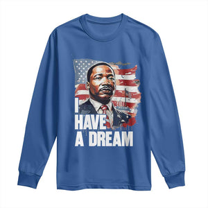 Martin Luther King Jr Long Sleeve Shirt I Have A Dream TS14 Royal Blue Print Your Wear