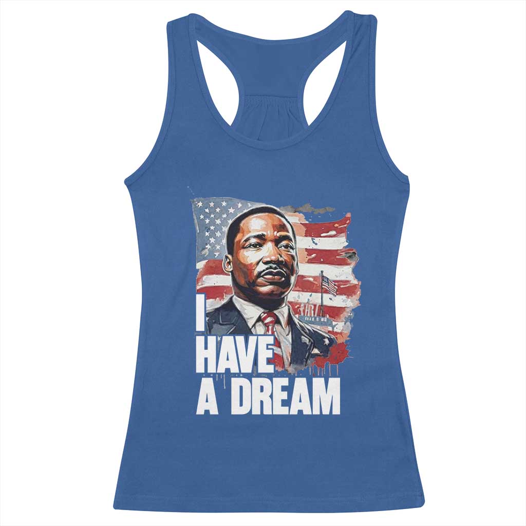 Martin Luther King Jr Racerback Tank Top I Have A Dream TS14 Royal Blue Print Your Wear