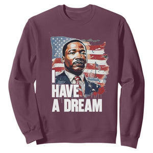 Martin Luther King Jr Sweatshirt I Have A Dream TS14 Maroon Print Your Wear