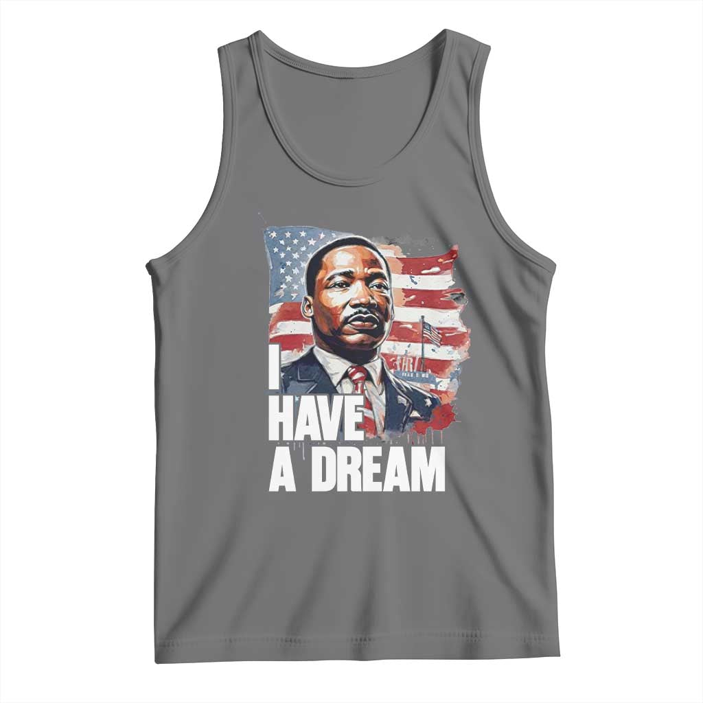 Martin Luther King Jr Tank Top I Have A Dream TS14 Black Heather Print Your Wear