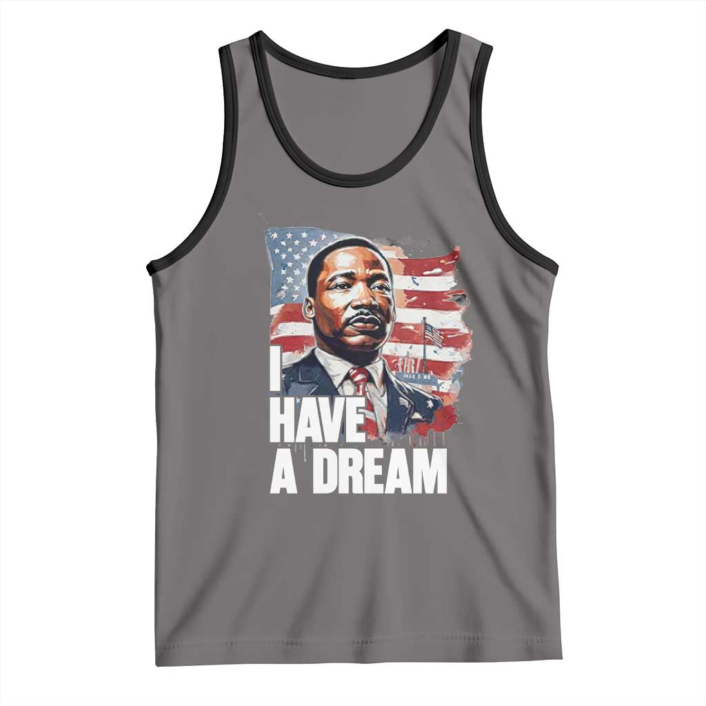 Martin Luther King Jr Tank Top I Have A Dream TS14 Deep Heather Black Print Your Wear