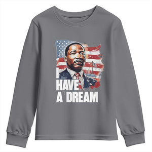 Martin Luther King Jr Youth Sweatshirt I Have A Dream TS14 Charcoal Print Your Wear