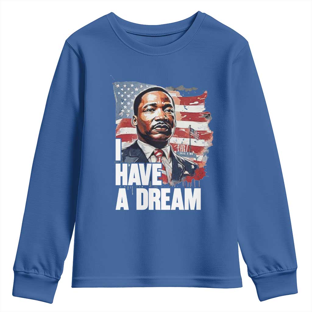 Martin Luther King Jr Youth Sweatshirt I Have A Dream TS14 Royal Blue Print Your Wear