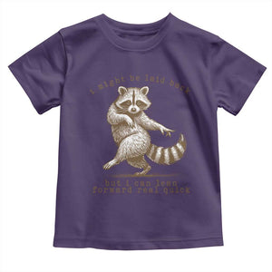 Funny Raccoon Sarcastic Toddler T Shirt I Might Be Laid Back But I Can Lean Forward Real Quick TS14 Purple Print Your Wear